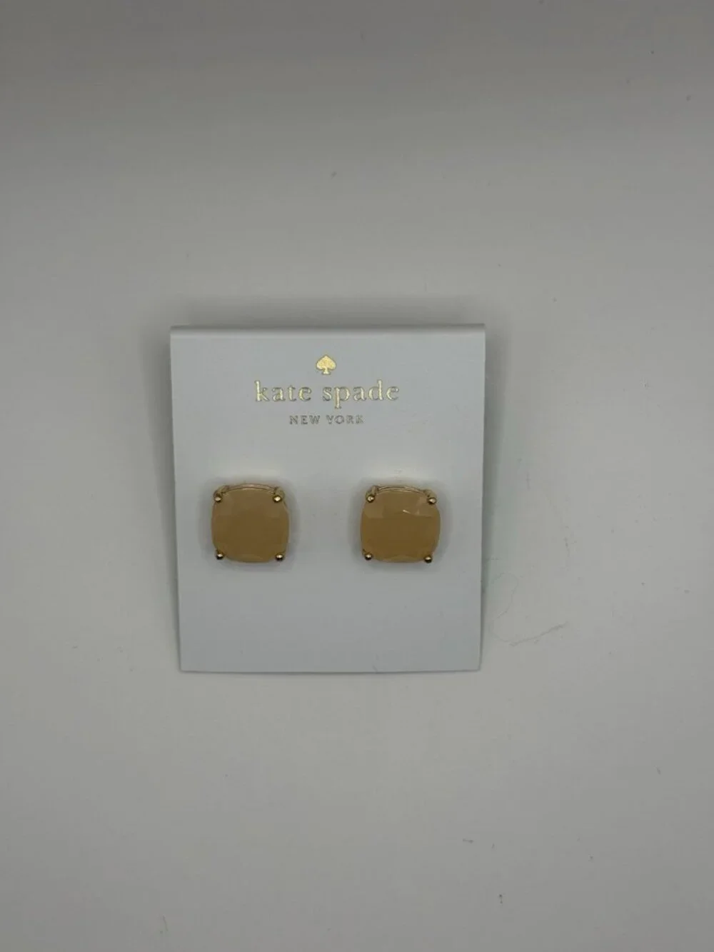 KATE SPADE New York Stud Square Earrings Light Pink (Peach) NWT